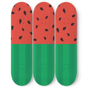 Watermelon Skateboard Wall Art