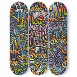 Hip Hop Peace Skateboard Wall Art