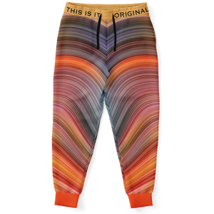 "Future Boyfriend & Future Girlfriend" Edition Energy Violet & Fresh Orange Special Stripes Design Fashion Unisex Luxury Sweatpants