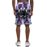 Royal Black & Violet Art Bubbles Unisex Basketball Shorts