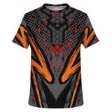 Special Racing Black Edition With Wild Red Hexagon Design T-shirt