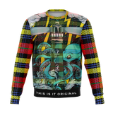 Cartoon Wild Sea And Comic Octopus Two Design with Original Tartan Stylish Pattern Luxury Fashion Unisex Sweatshirt
