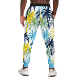 Tropical Palm Trees Light Blue & Dark Blue Design Fashion Stylish Joggers