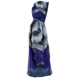 Painted Stylish Art Camouflage Violet & Grey Colorful Design XXL Oversized Snug Hoodie