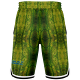 Luxury Neon Green with Snake Skin Design on Basketball Short