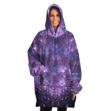 First Rule Trust the Timing of Your Life Violet Space & Stars Design XXL Oversized Snug Hoodie