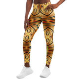 Stripes and Vibes of Nature Design Three Leggings