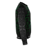Exclusive Army Green & Black Design with Black Ornamental Sleeve Style Luxury Fashion Sweatshirt