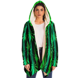 Cannabis design with Neon Stripes Style & Running Angry Alien Luxury Cloak