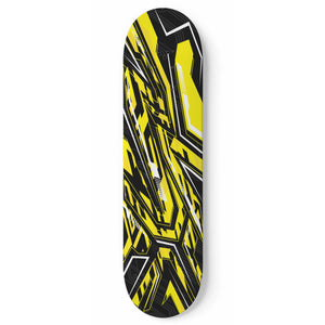 Racing Style Yellow & Black Vibe Skateboard Wall Art