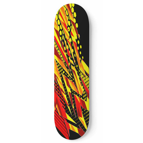 Racing Style Red & Yellow Vibe Skateboard Wall Art