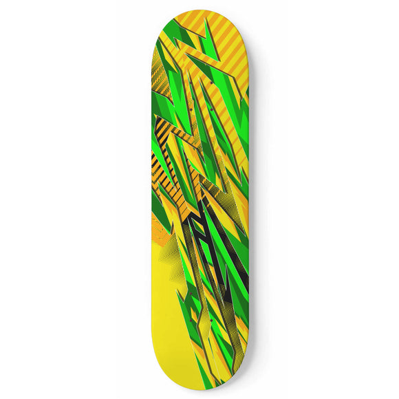Racing Brazil Style Green & Yellow Vibe Skateboard Wall Art