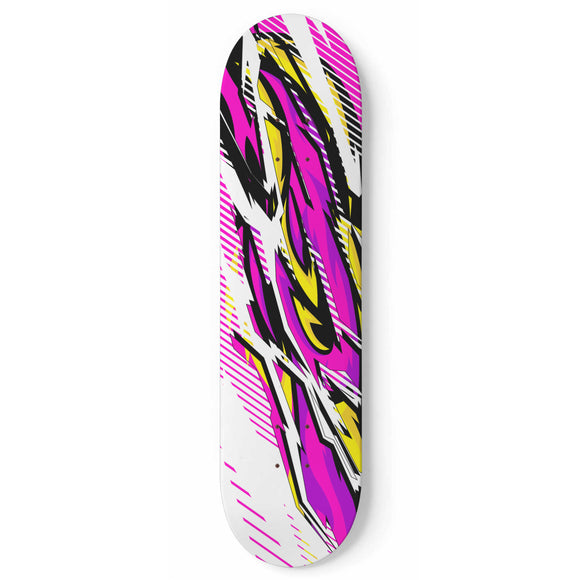 Racing Style Pink & White Vibe Skateboard Wall Art