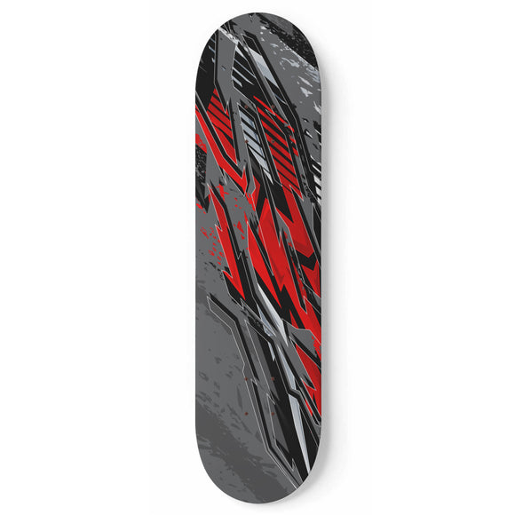 Racing Style Red & Grey Vibe Skateboard Wall Art