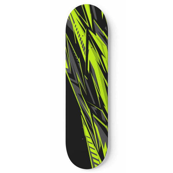 Racing Style Black & Neon Green Vibe Skateboard Wall Art