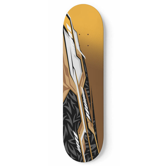 Racing Style gold & black Vibe Skateboard Wall Art