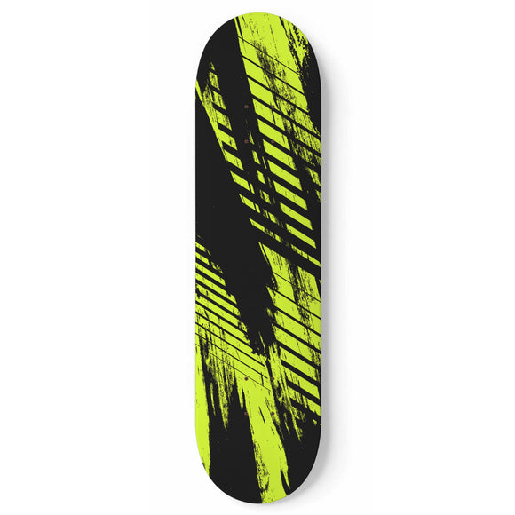 Racing Urban Style Lime Green & Dark Black Vibes Skateboard Wall Art