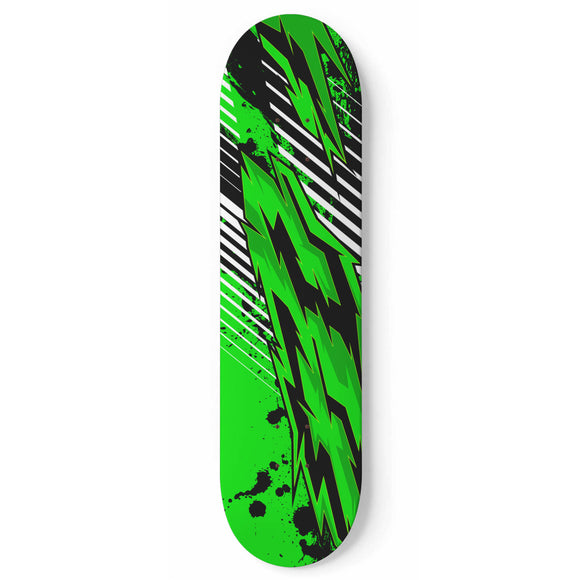 Racing Style Funky Green & Black Vibes Skateboard Wall Art
