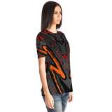 Special Racing Black Edition With Wild Red Hexagon Design T-shirt