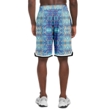 Light Blue Marble Exclusive Design On Basketball Short