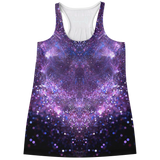 First Rule - Trust The Timing of Your Life Violet Sky & Stars Design Fitness Racerback Tank Top