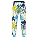 Tropical Palm Trees Light Blue & Dark Blue Design Fashion Stylish Joggers