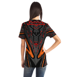 Special Racing Black Edition With Wild Red Hexagon Design T-shirt