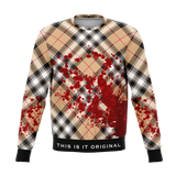 Look Like Real Blood but is Fake Design with Tartan Stylish Pattern Luxury Fashion Unisex Sweatshirt
