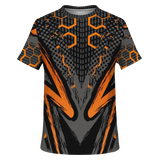 Special Racing Black Edition With Orange Hexagon Design T-shirt