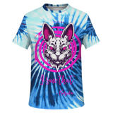 Psycho Rabbit - I Saw That - Karma - Light Blue Tie Dye Geometric Design T-shirt