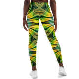 Stripes and Vibes of Nature Design Four Leggings