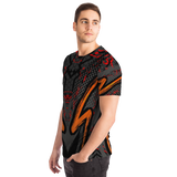 Special Racing Black Edition With Wild Red Hexagon Design T-shirt