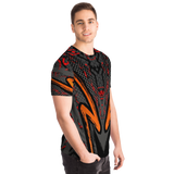 Special Racing Black Edition With Wild Red Hexagon Design T-shirt