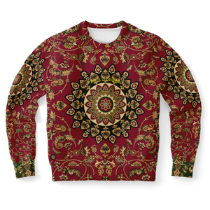 Bordeaux Old school Style Ornamental Mandala Luxury Design Fashion Sweatshirt