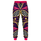 Luxury Gold Chains Design With Zebra Style Violet Stylish Unisex Joggers