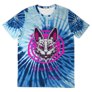 Psycho Rabbit - I Saw That - Karma - Light Blue Tie Dye Geometric Design T-shirt
