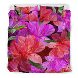 Beautiful Pink Flower Azalea Bedding Set