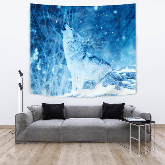 Winter wolf Tapestry