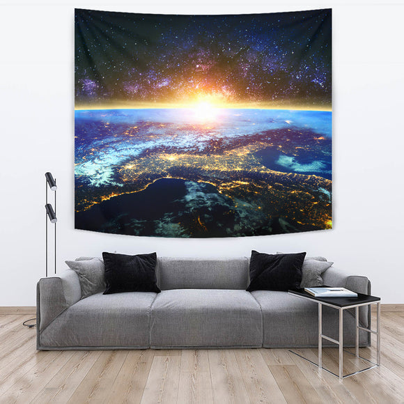 Galaxy and Earth Tapestry