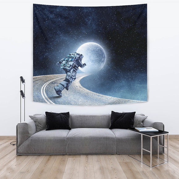 Running Space Man Tapestry
