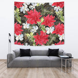 Luxury Red Flowers Tapestry