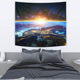Galaxy and Earth Tapestry