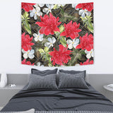 Luxury Red Flowers Tapestry