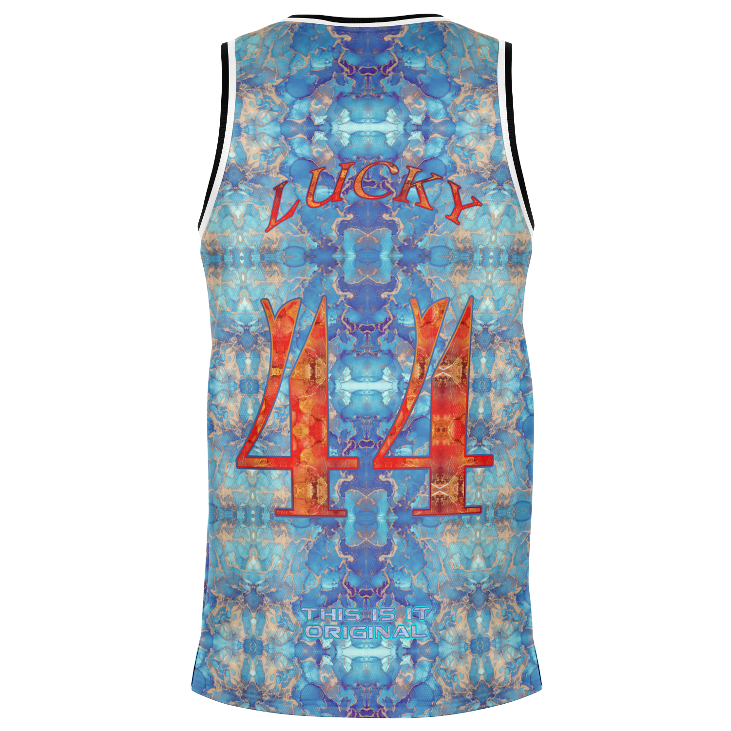 Light Blue Marble Exclusive Design on Basketball Jersey – This is