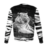 Exclusive White Tiger Design Black & White Sweatshirt