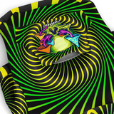 Fashion Zip-Up Hoodie For Dog - Psychedelic - Hypnotic Style With Neon Green Skull