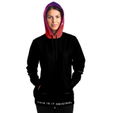 Luxury Poetry with Black on Black Design with Pink & Purple Sky Four Fashion Hoodie