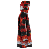 Painted Stylish Art Camouflage Red & Black Colorful Design XXL Oversized Snug Hoodie