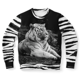 Exclusive White Tiger Design Black & White Sweatshirt