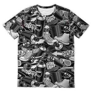 Black & White Graffiti Design Street Wear Young Generation T-Shirt